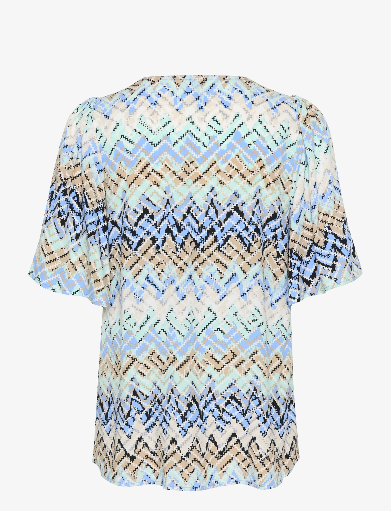 Culture - CUkendall SS Blouse - kortærmede bluser - blue graphic - 2