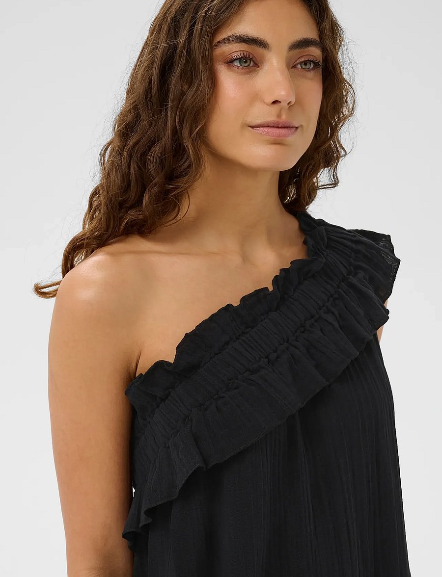 Culture - CUelina One Shoulder Dress - abendkleider - black - 4
