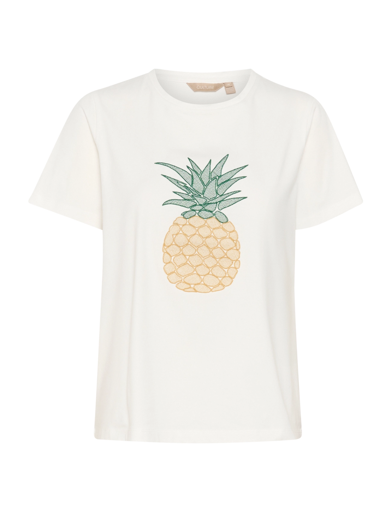 Culture CUgith Fruit T-Shirt - Tøj - SPRING W/PINEAAPLE / white
