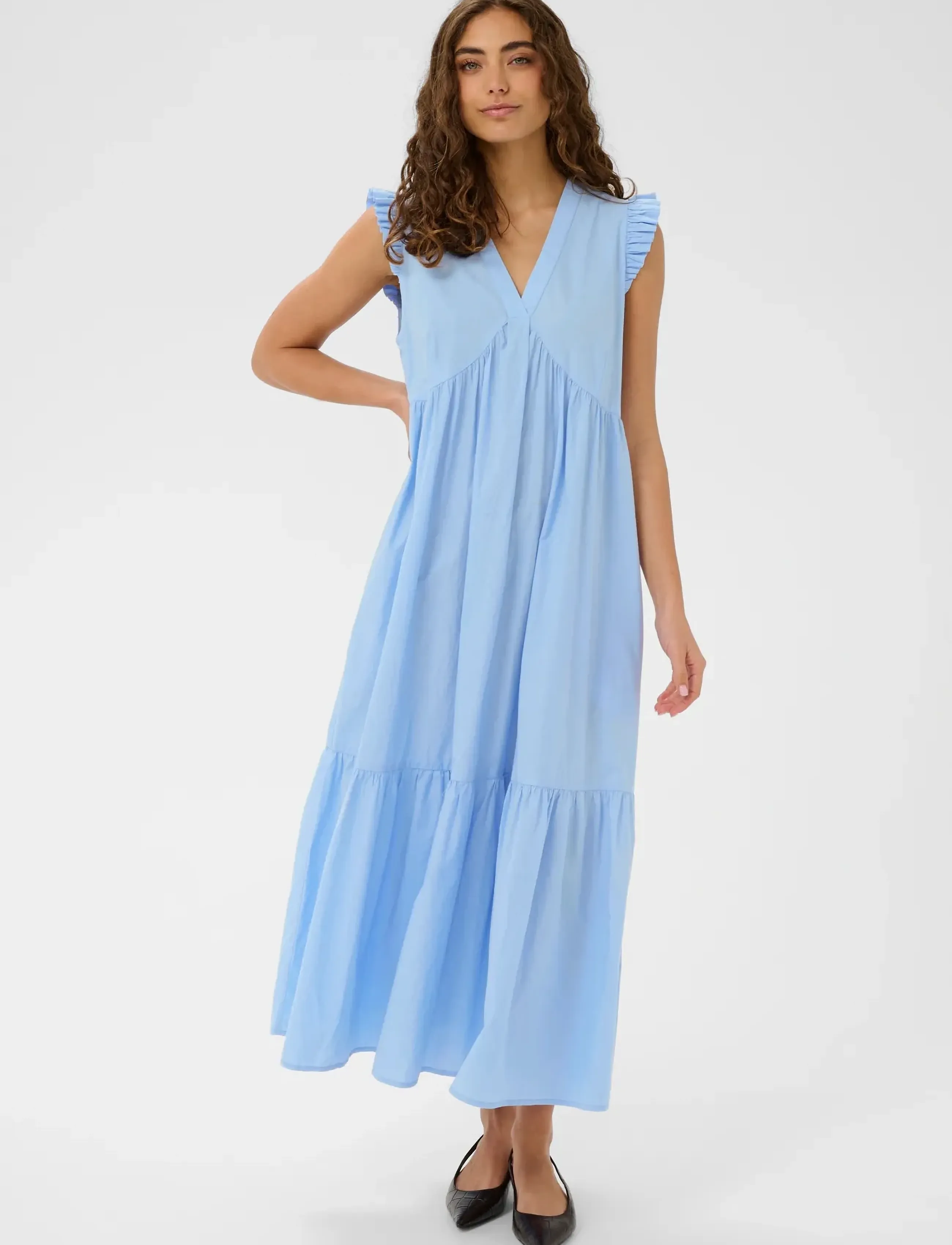 Culture Cuolena Sl Dress, XS, Blue, Kjoler > Maxikjole, Dame