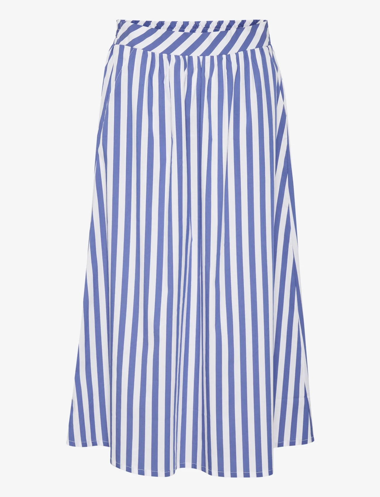 Culture - CUregina Skirt - midiskjørt - blue/white stripe - 0