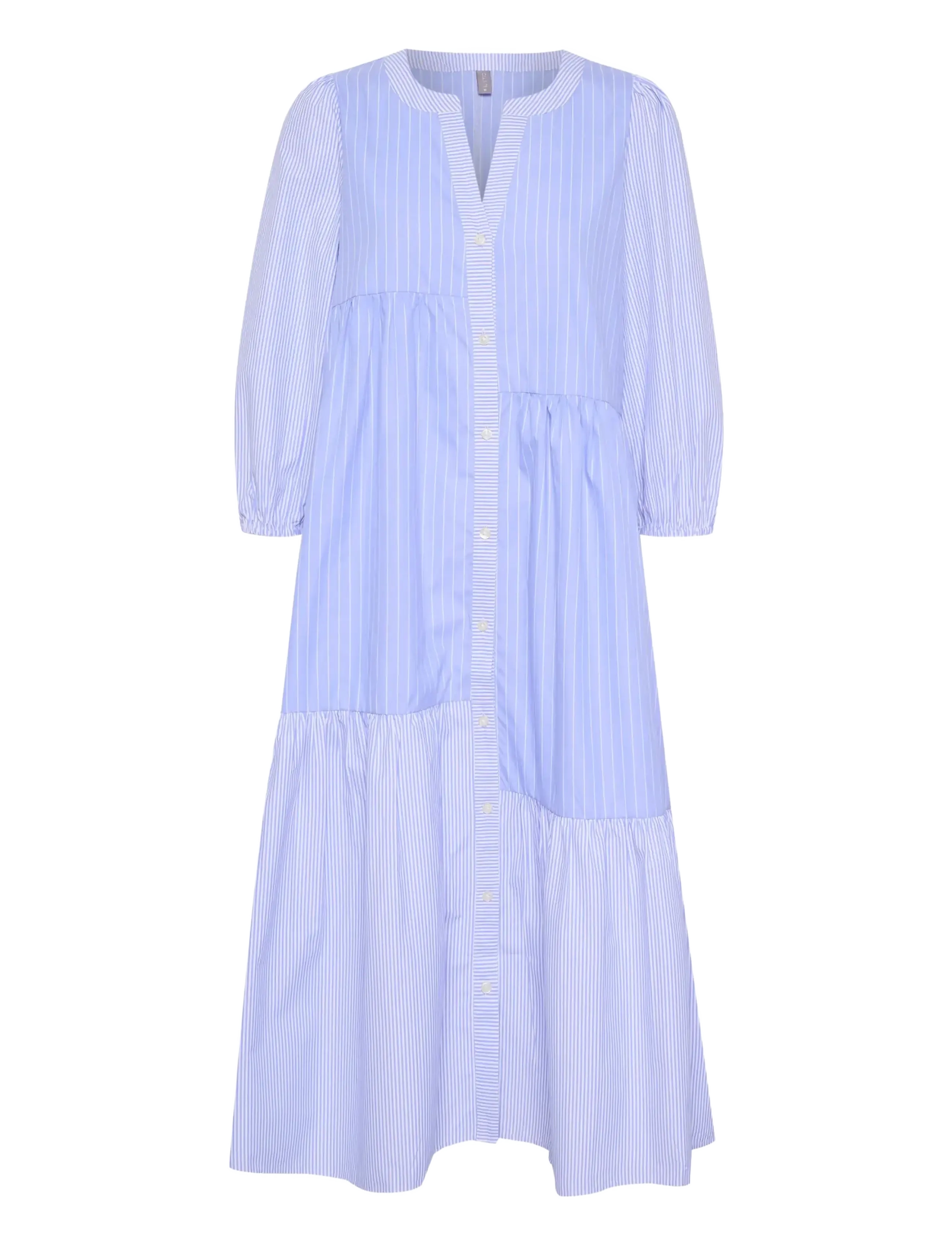 Culture CUcia Striped Dress - Maxiklänningar - BLUE STRIPE MIX / blue