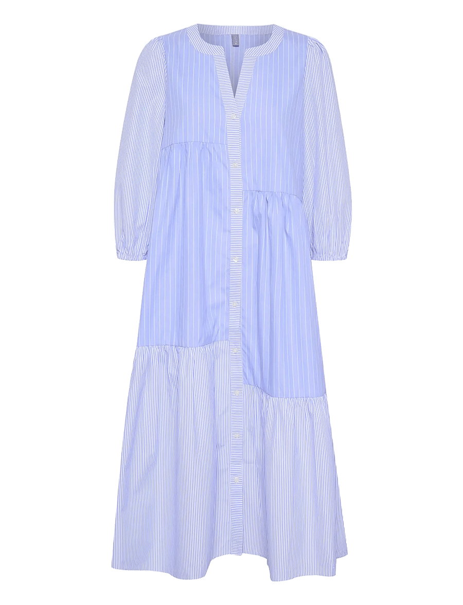 Culture - CUcia Striped Dress - marškinių tipo suknelės - blue stripe mix - 1