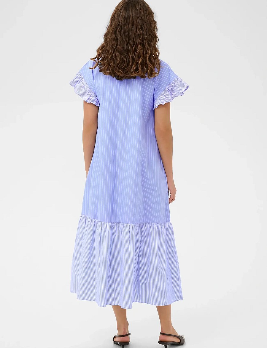 Culture - CUcia Sleeveles Striped Dress - suvekleidid - blue stripe mix - 4