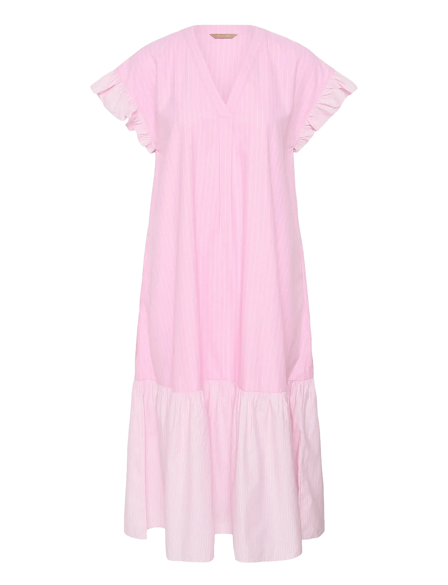 Culture - CUcia Sleeveles Striped Dress - sommerkleider - pink stripe mix - 1