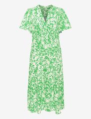 CUjenny Long Dress - GREEN WHITECAP FLOWER