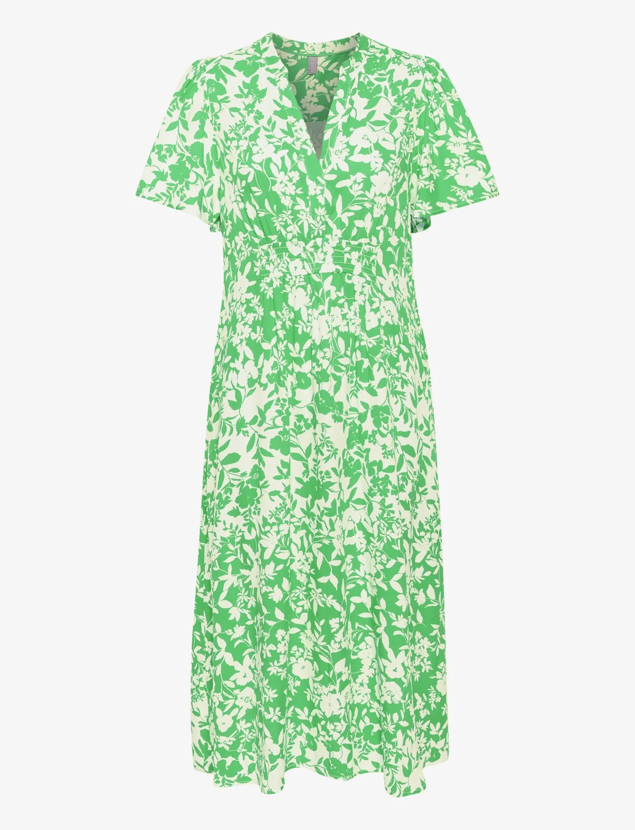 Culture - CUjenny Long Dress - sommarklänningar - green whitecap flower - 0