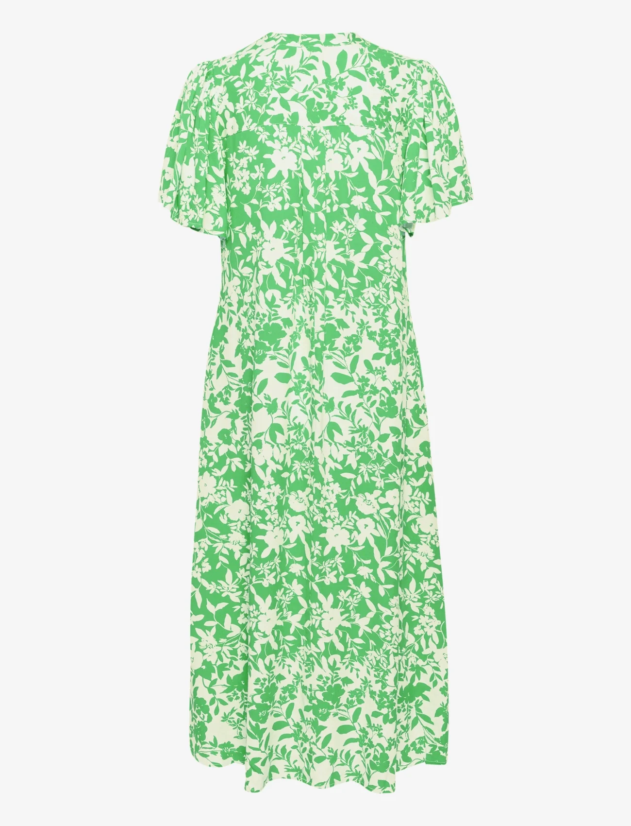 Culture - CUjenny Long Dress - sommerkjoler - green whitecap flower - 1