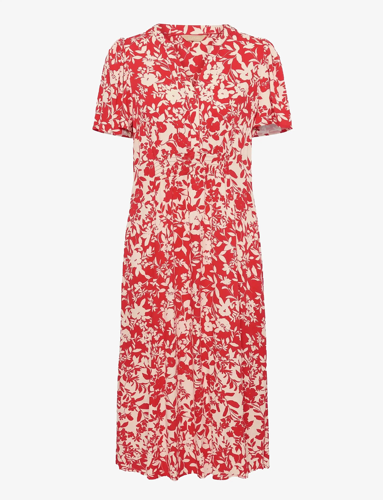 Culture - CUjenny Long Dress - sommerkjoler - red whitecap flower - 1
