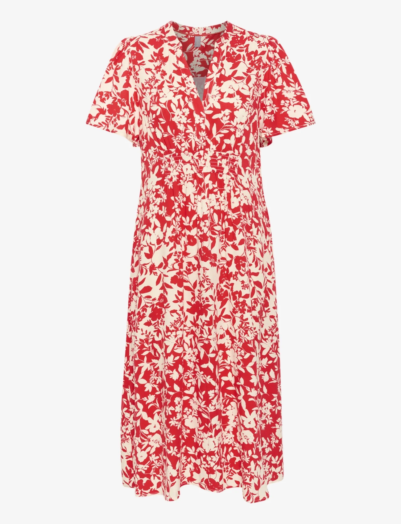 Culture - CUjenny Long Dress - sommarklänningar - red whitecap flower - 0