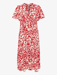Culture - CUjenny Long Dress - sommarklänningar - red whitecap flower - 0
