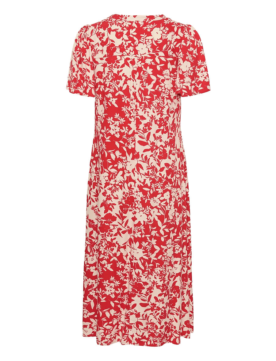 Culture - CUjenny Long Dress - sommerkjoler - red whitecap flower - 2