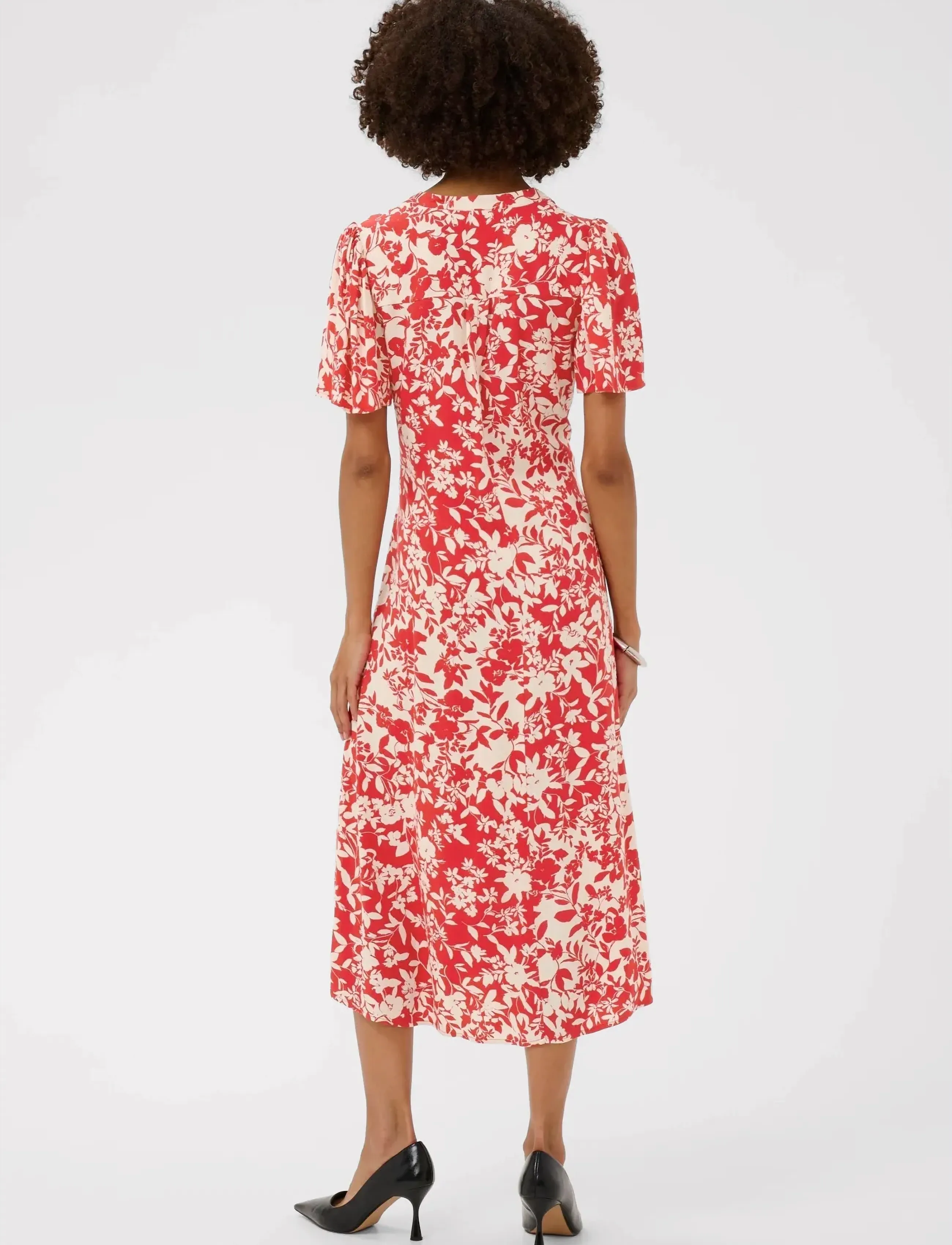 Culture - CUjenny Long Dress - summer dresses - red whitecap flower - 4