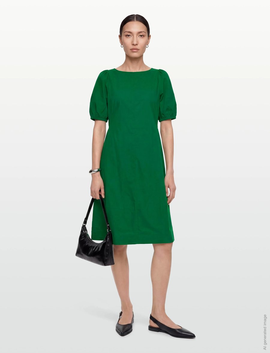 Culture - CUantoinett SS O-neck Dress - konfirmation - jolly green - 0