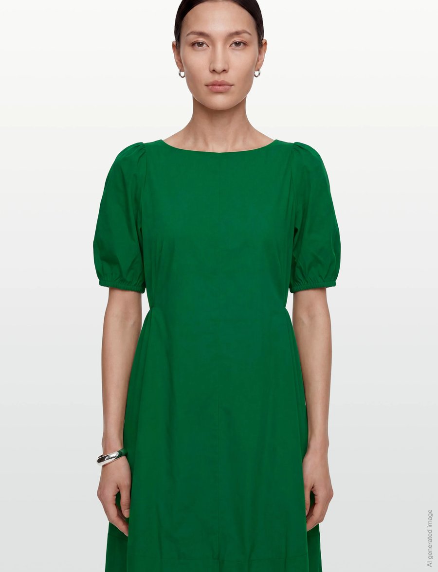 Culture - CUantoinett SS O-neck Dress - konfirmation - jolly green - 3