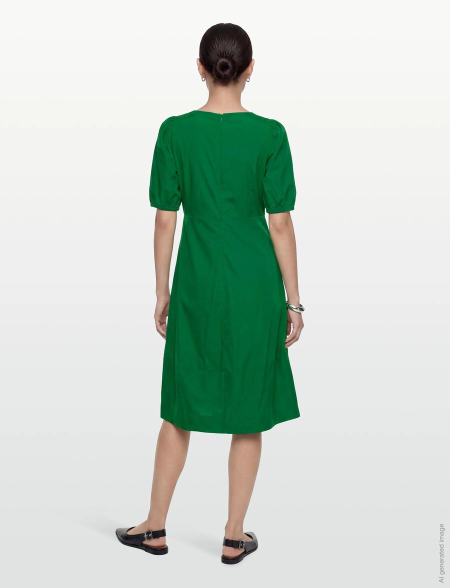 Culture - CUantoinett SS O-neck Dress - konfirmation - jolly green - 4