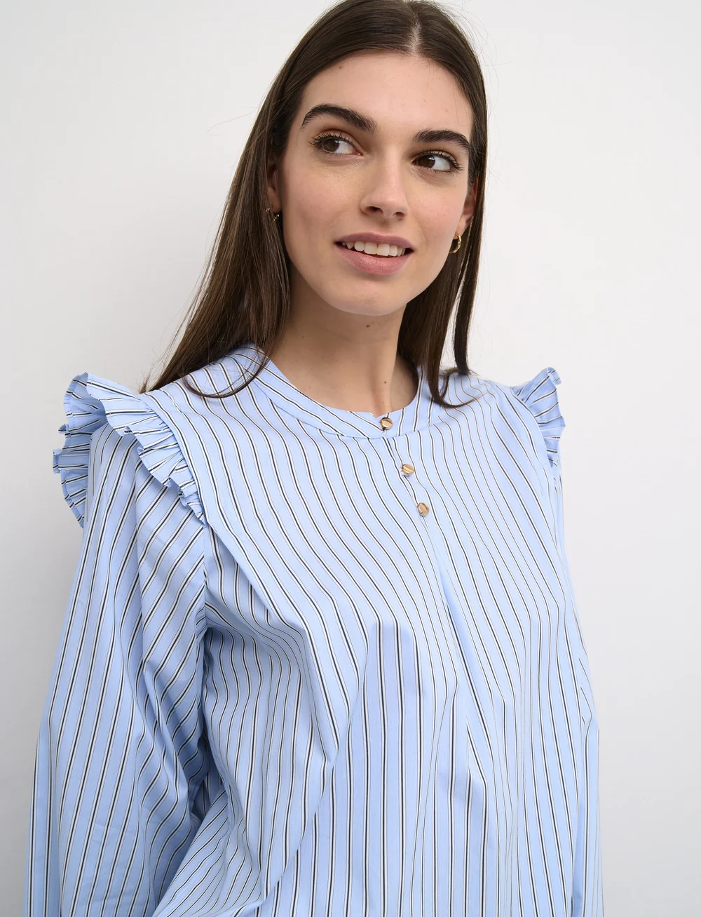 Culture - CUenso Blouse - langærmede bluser - blue stripe - 5