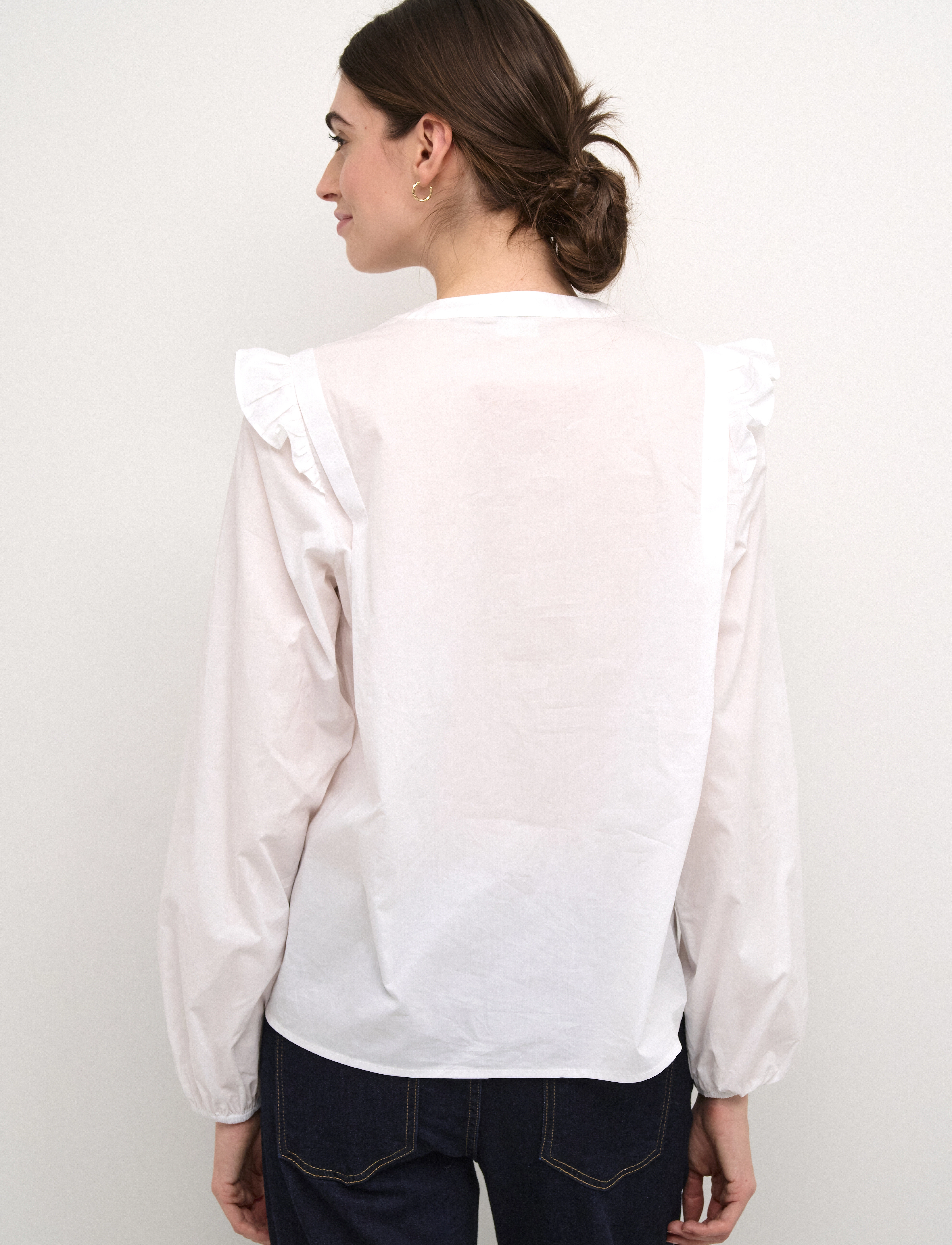 Culture - CUenso Blouse - långärmade blusar - spring gardenia - 4
