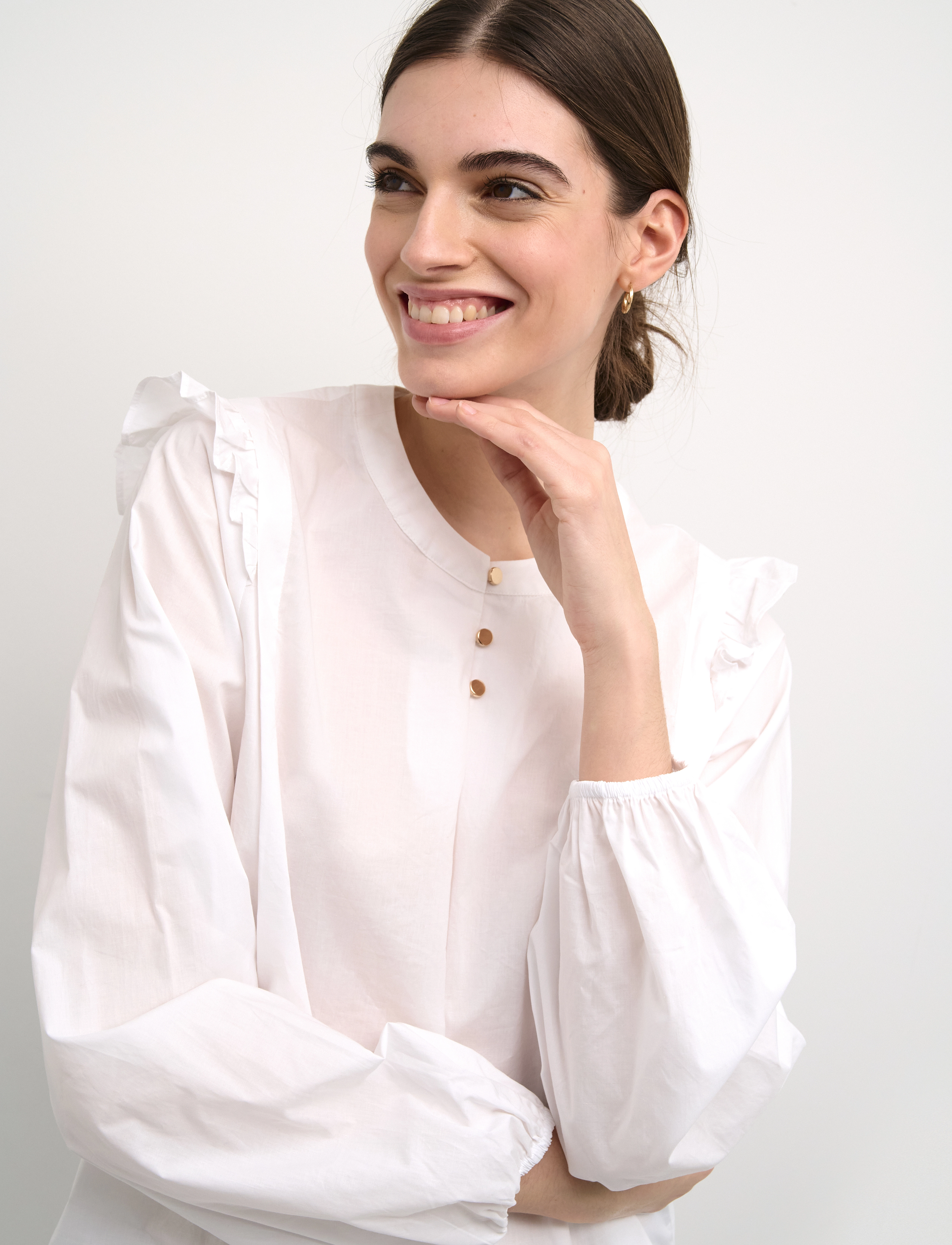 Culture - CUenso Blouse - långärmade blusar - spring gardenia - 5