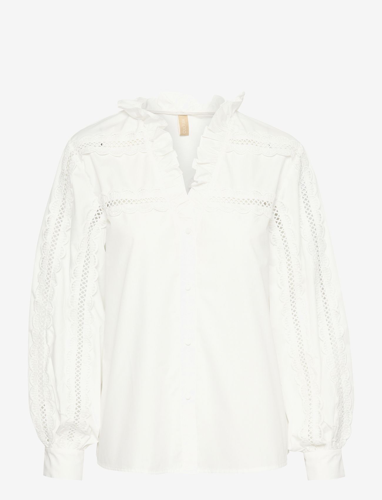 Culture - CUlio Iris Lace Shirt - langærmede bluser - spring gardenia - 1