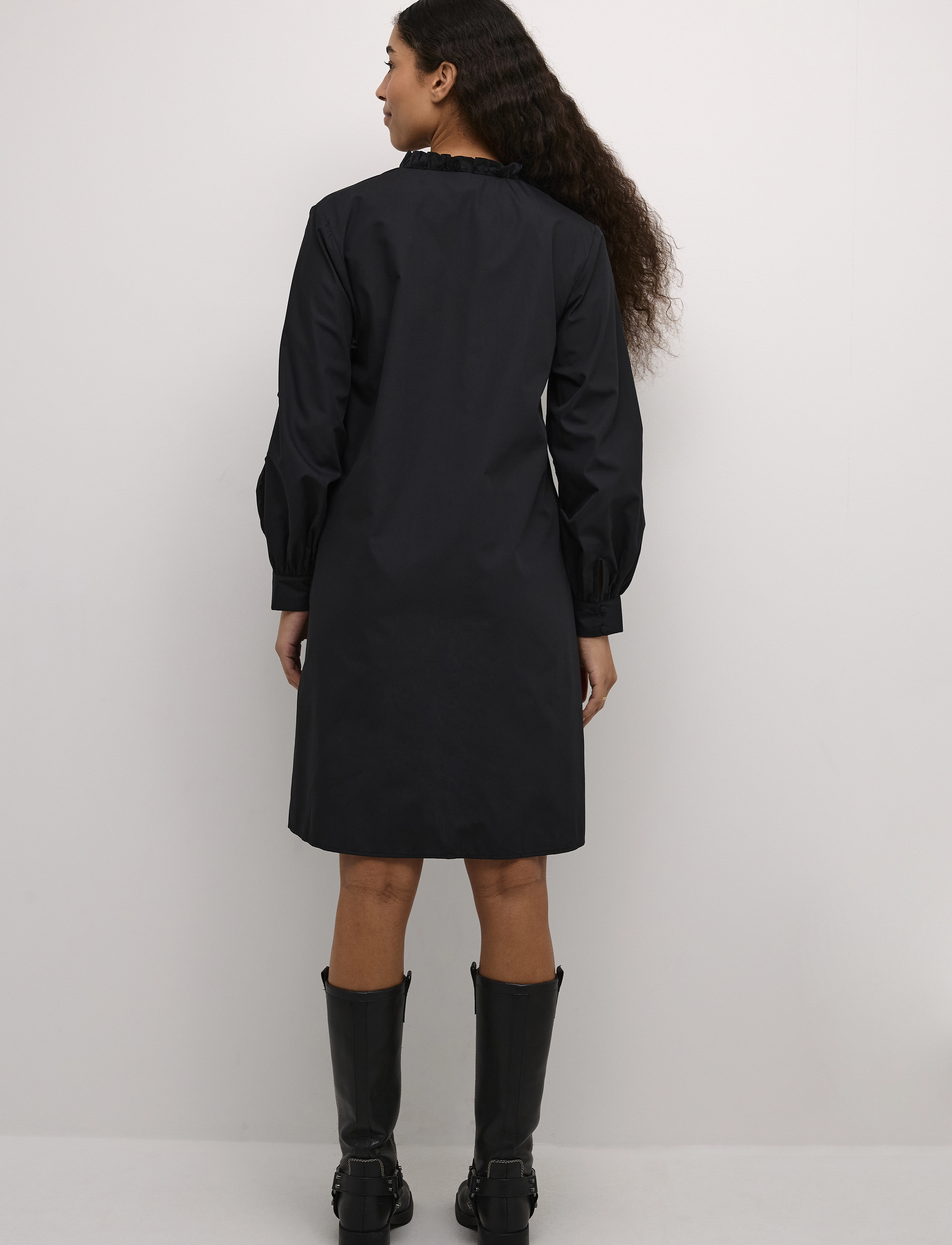 Culture - CUlio Iris Lace Dress - skjortekjoler - black - 4