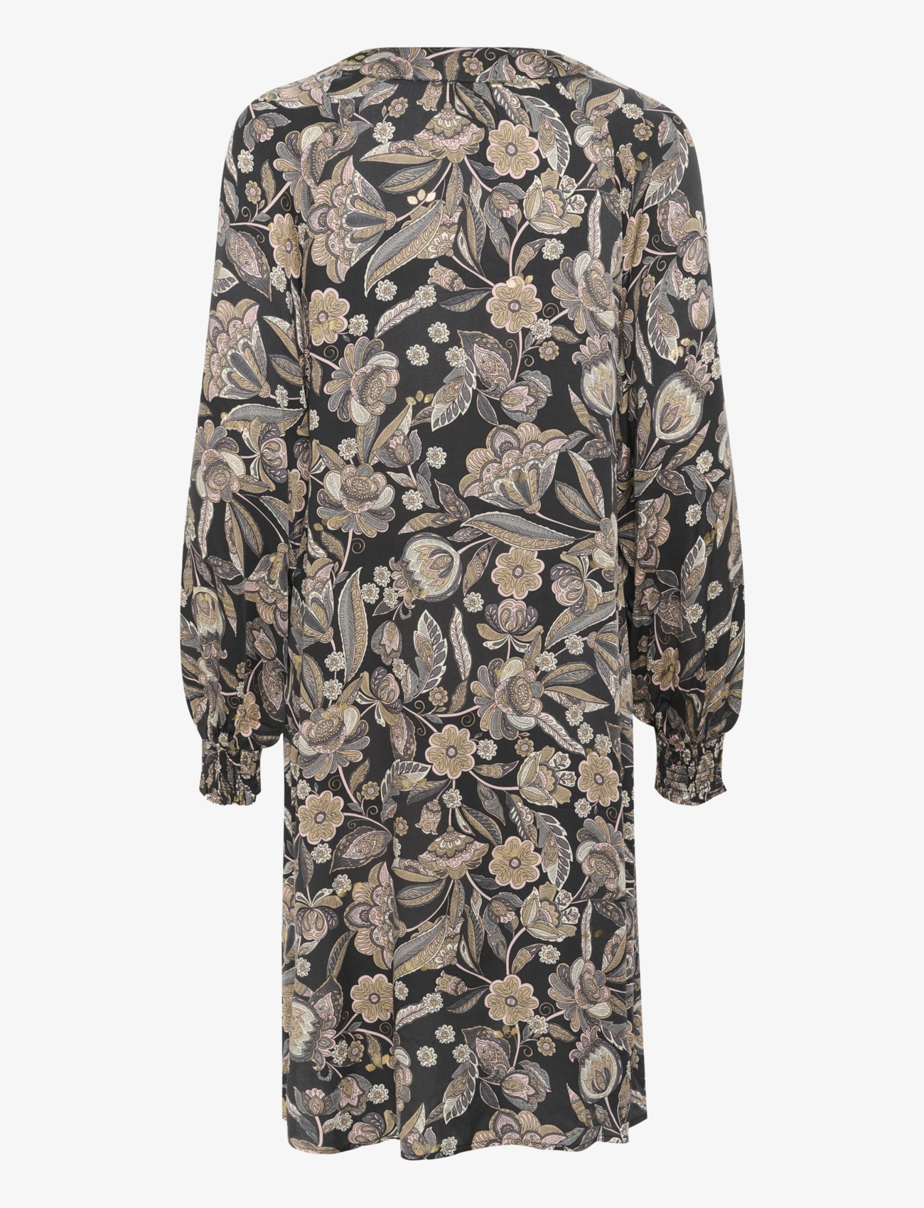 Culture - CUibi Dittemarie Short Dress - midi kjoler - grey flower w/foil - 2