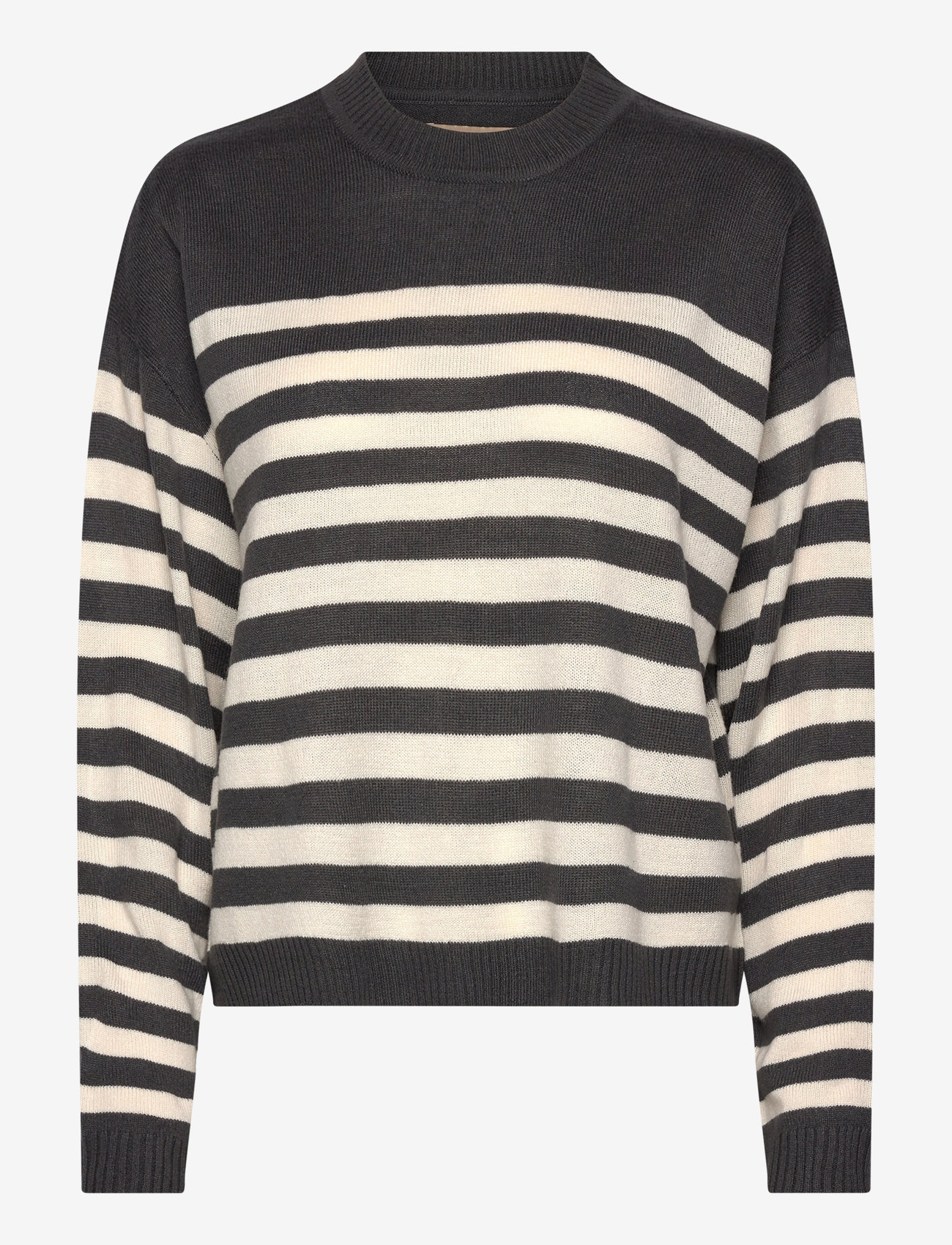 Culture - CUbay Pullover - efterårstøj - phantom/whitecap stripe - 0