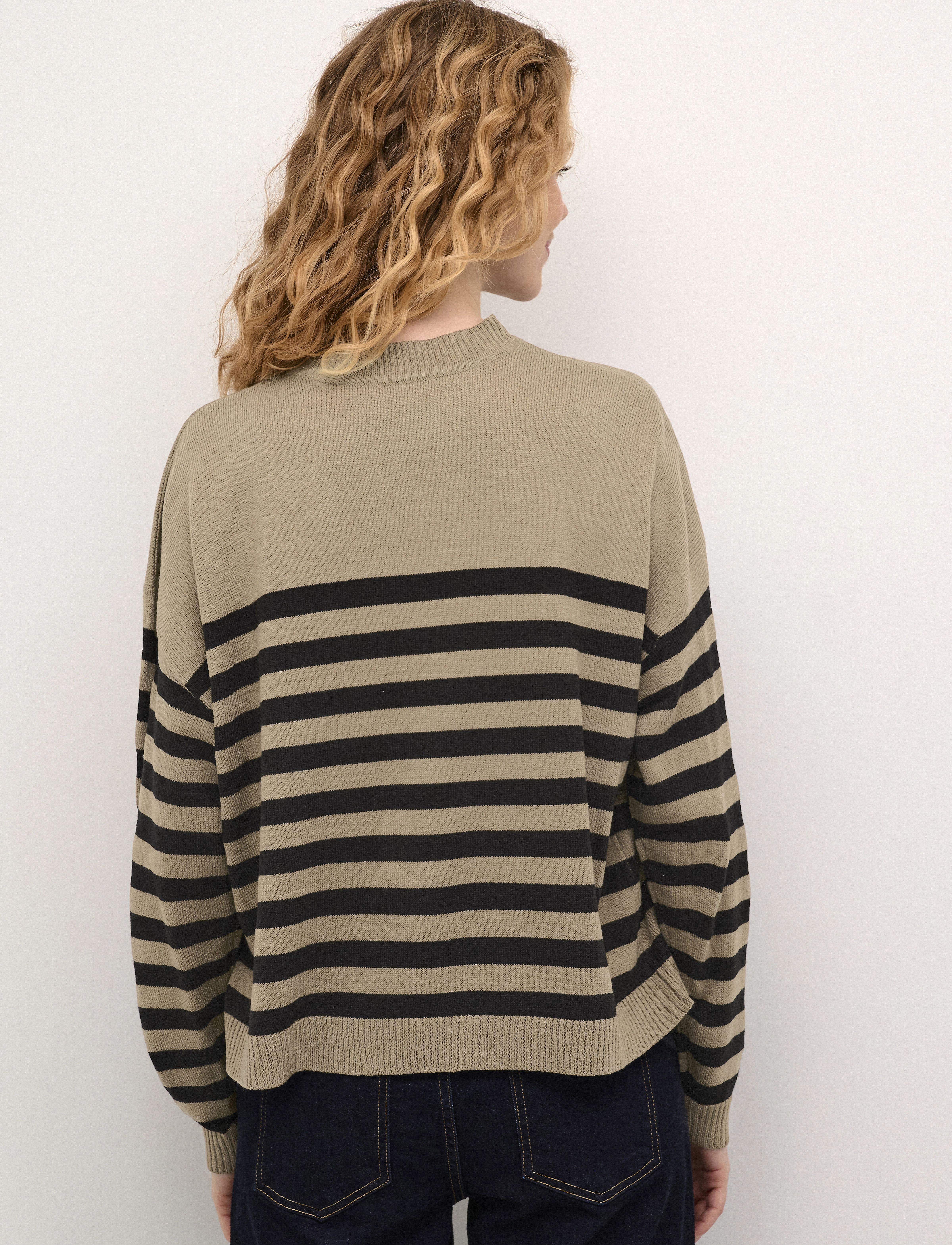 Culture - CUbay Pullover - džemprid - sand/black stripe - 4