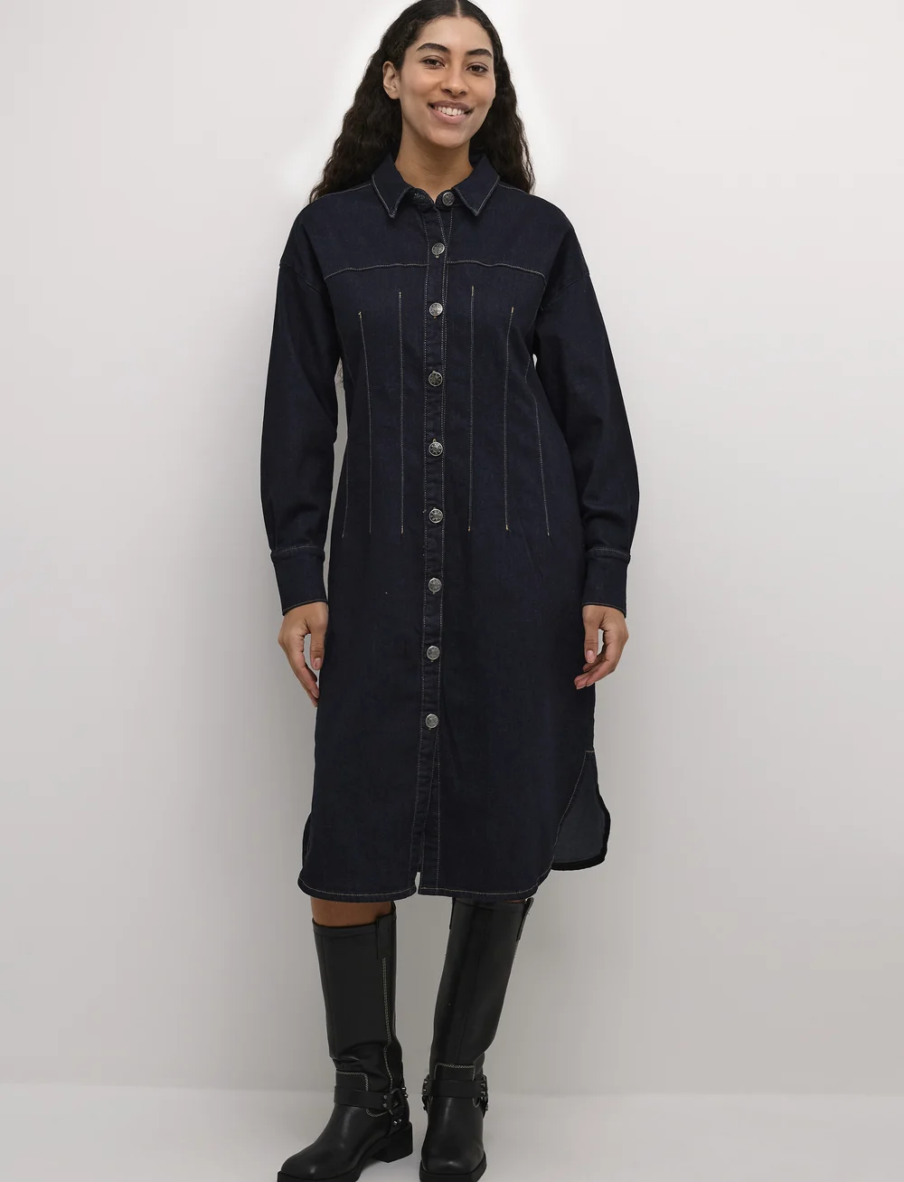 Culture - CUannalisa Ami Denim Dress - shirt dresses - rinse wash - 0