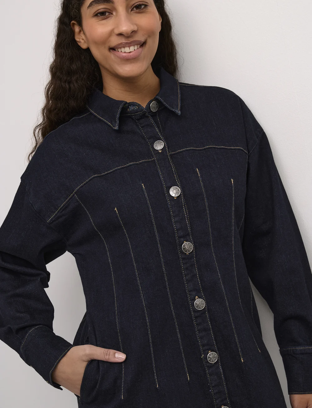 Culture - CUannalisa Ami Denim Dress - shirt dresses - rinse wash - 4