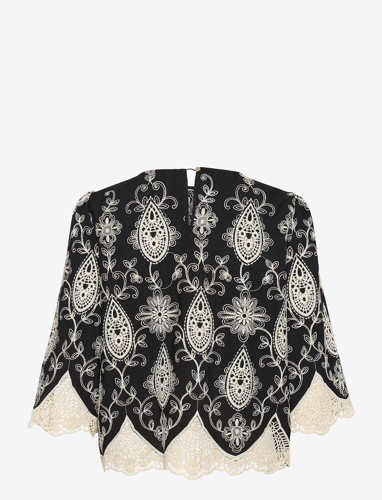 Culture - CUcreate Blouse - kortärmade blusar - black - 2