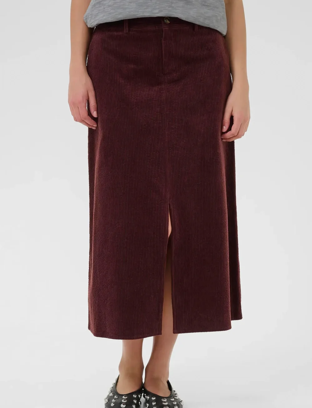 Culture - CUklay Skirt - midi kjolar - bitter chocolate - 0