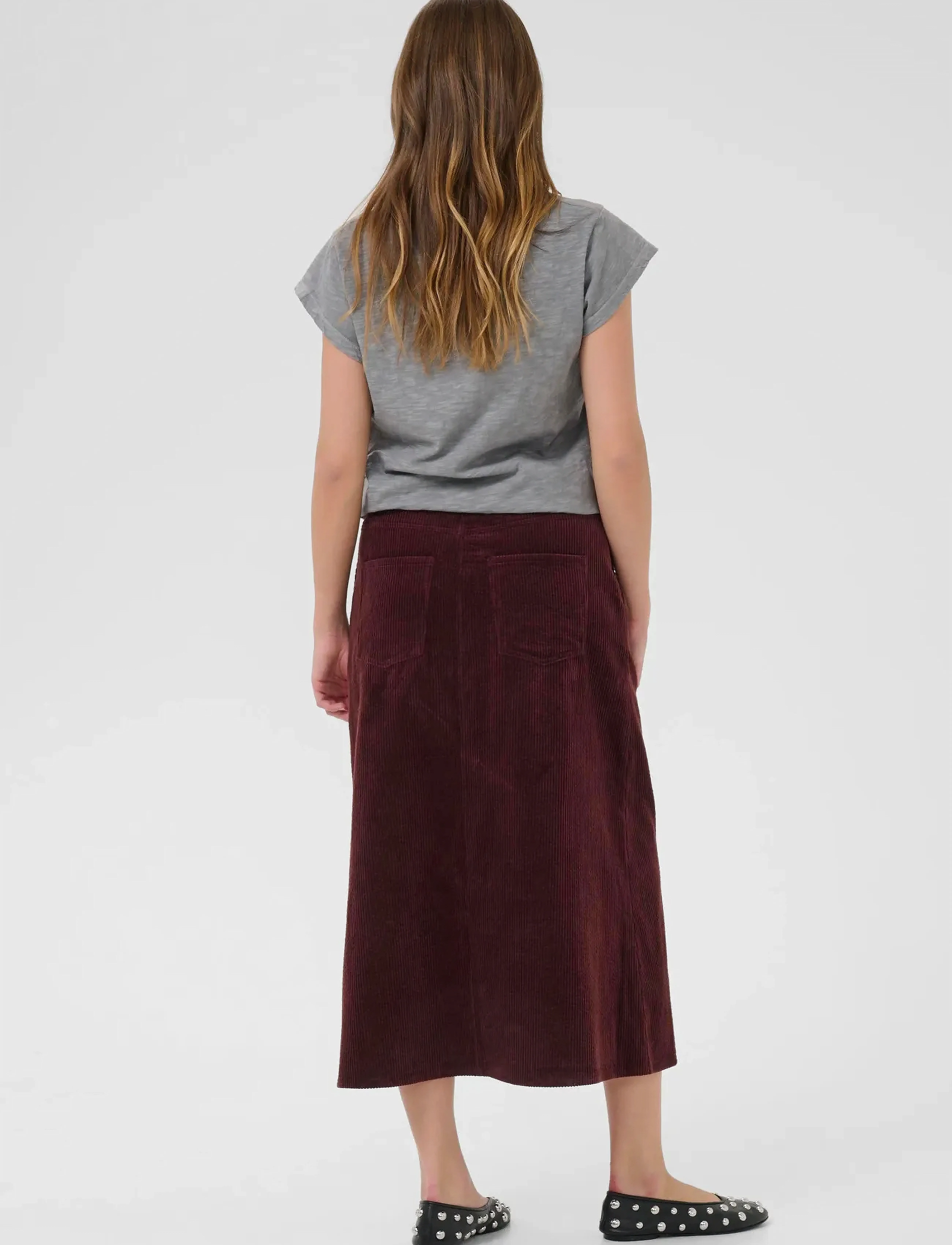 Culture - CUklay Skirt - midi nederdele - bitter chocolate - 4