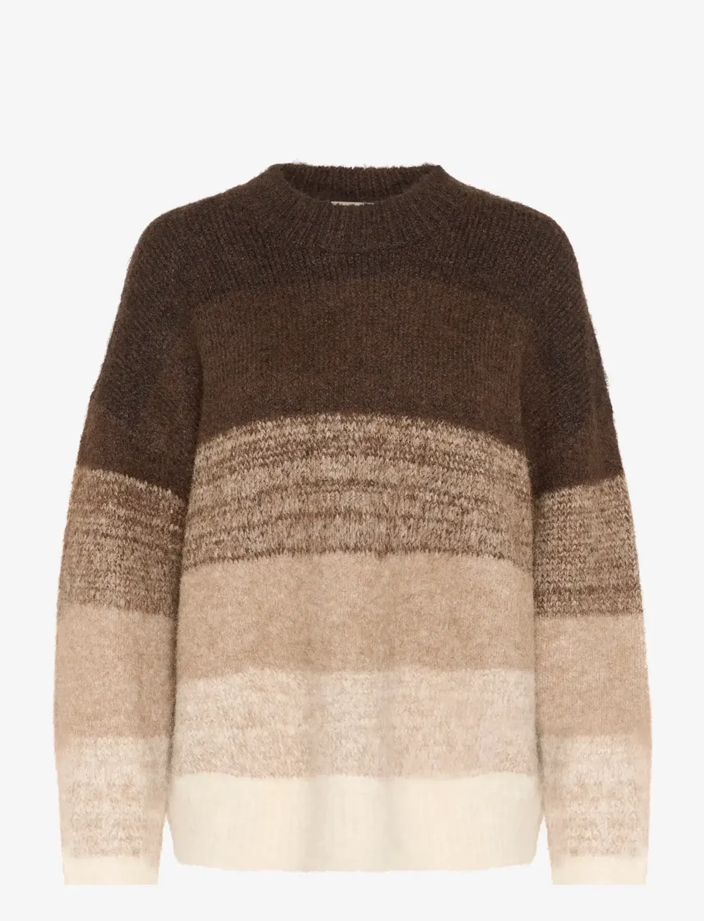 Culture - CUgola O-neck Pullover - striktrøjer - brown mix - 1