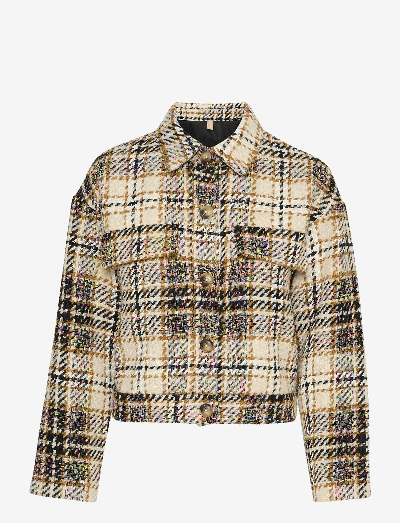 Culture - CUaro Short Jacket - spring jackets - multi checks - 0