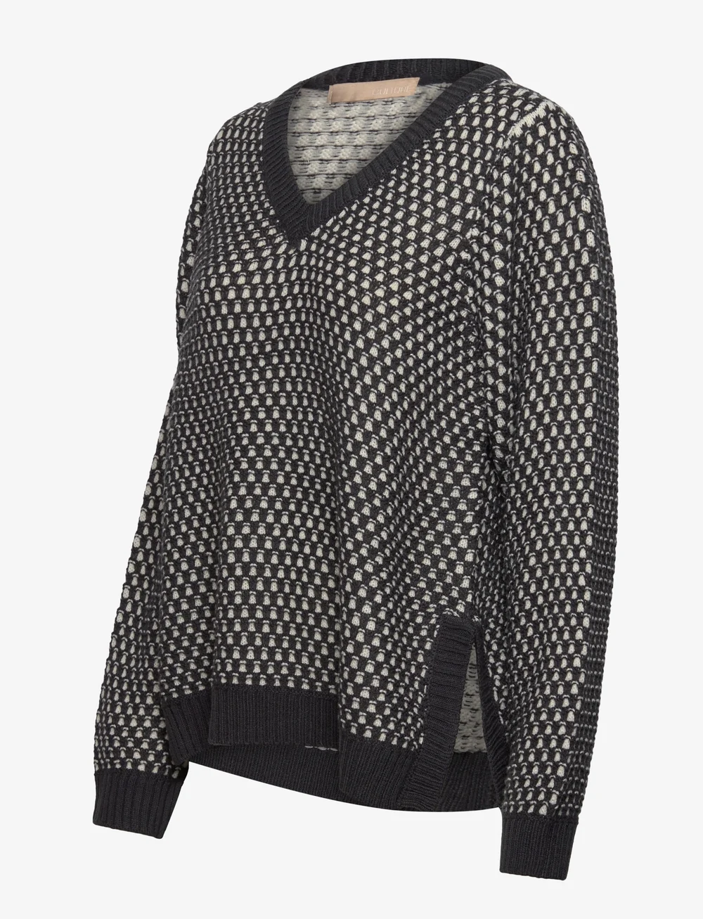 Culture - CUcardeen Vneck Pullover - striktrøjer - phantom - 4