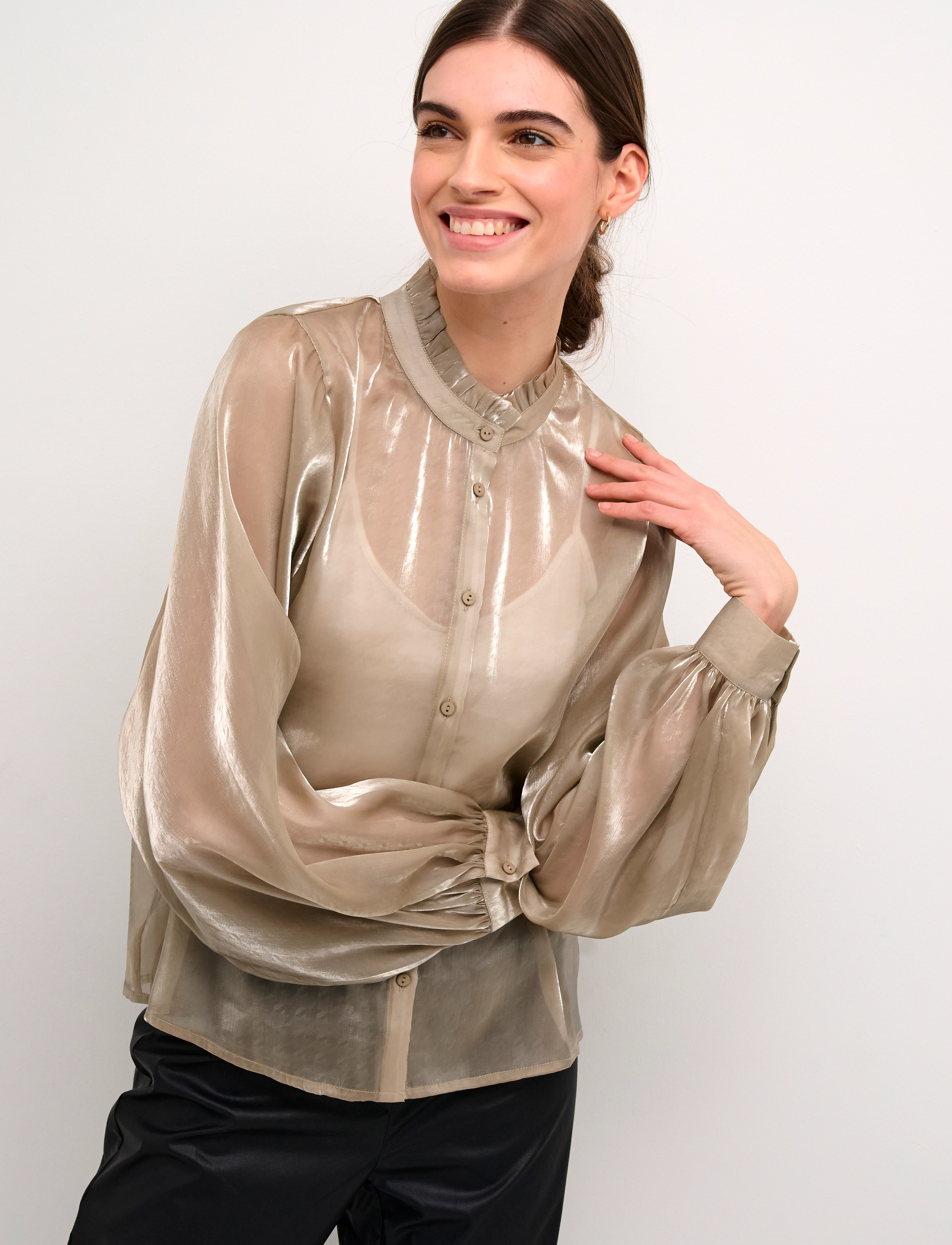 Culture CUcase Shirt - Blusen - TIMBER WOLF / beige