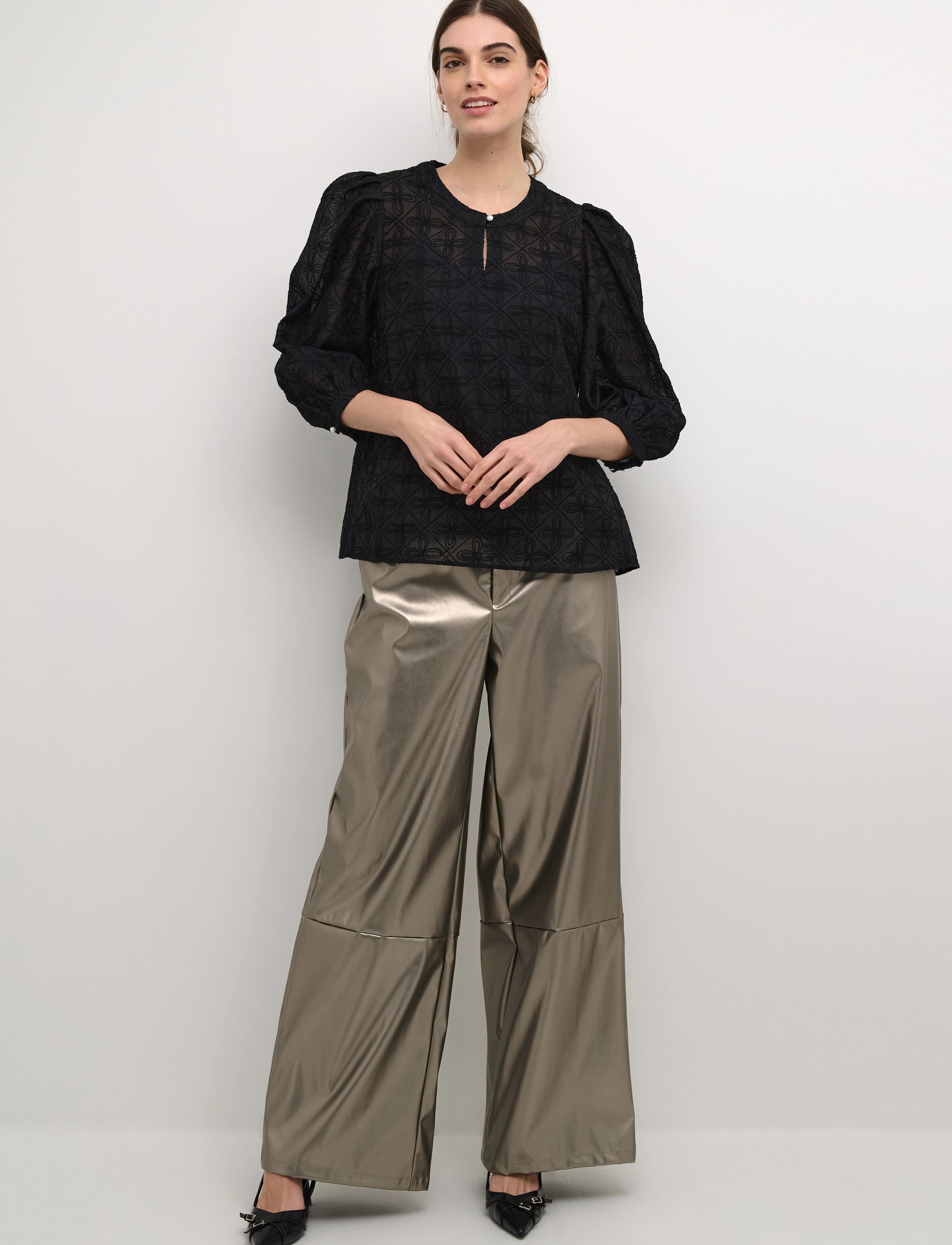 Culture - CUannasofie Blouse - langærmede bluser - black - 3