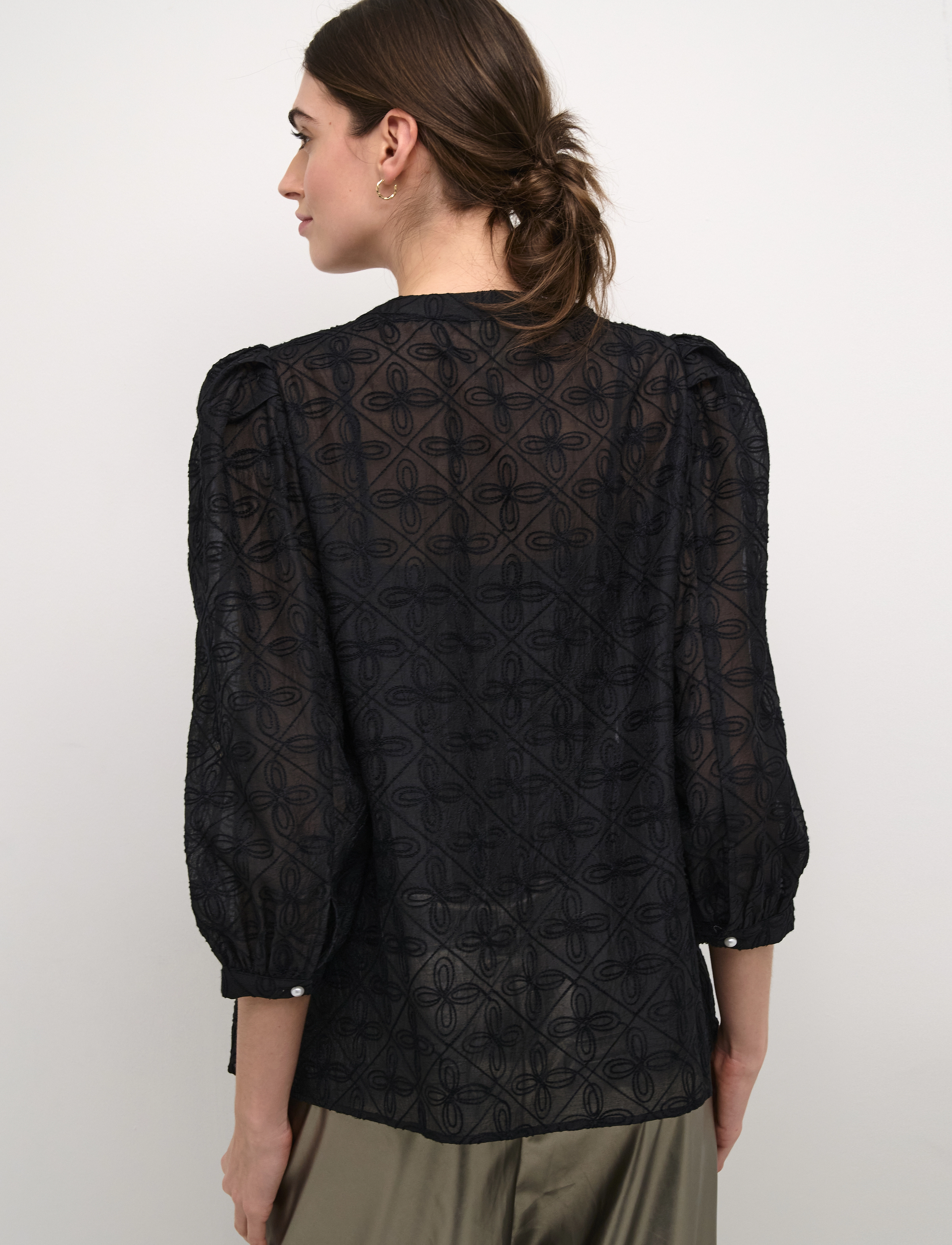 Culture - CUannasofie Blouse - langærmede bluser - black - 4