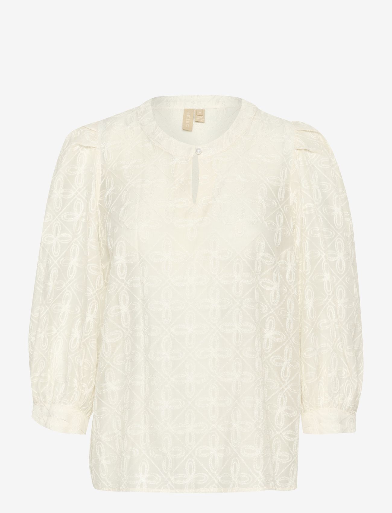 Culture - CUannasofie Blouse - langærmede bluser - whitecap - 1