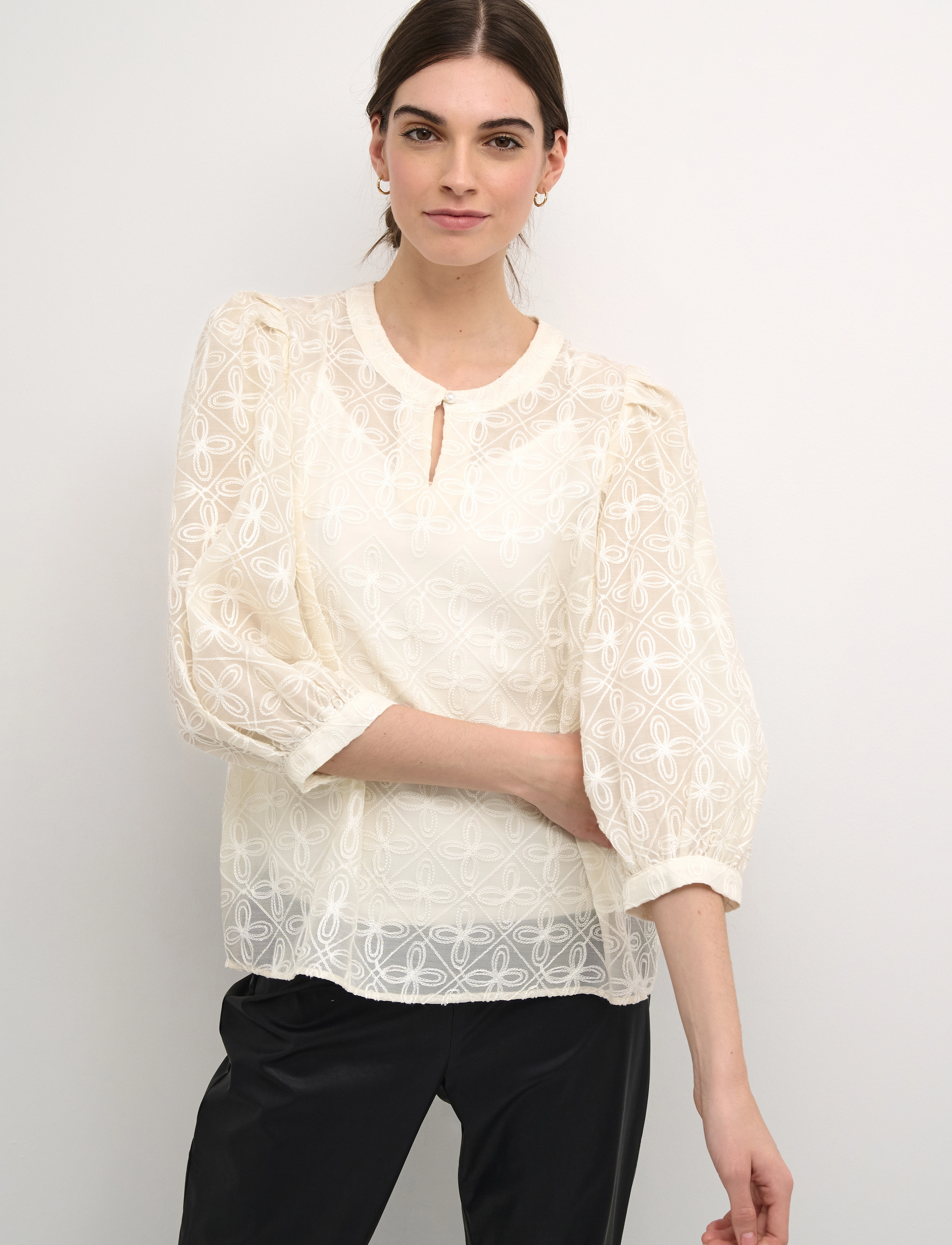 Culture CUannasofie Blouse - Pluusid - WHITECAP / cream
