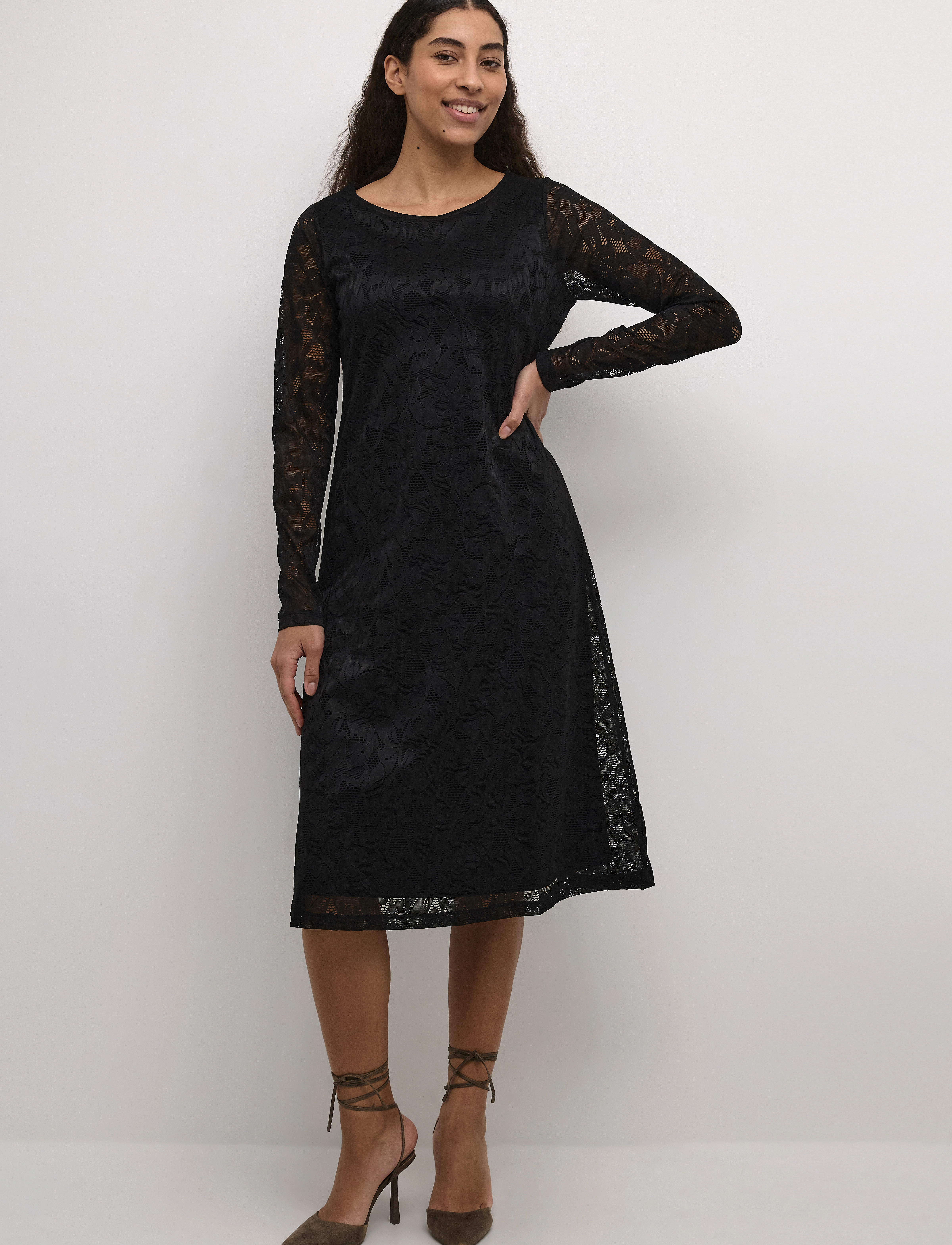 Culture CUzophia Nicole Dress - Midimekot - BLACK / black
