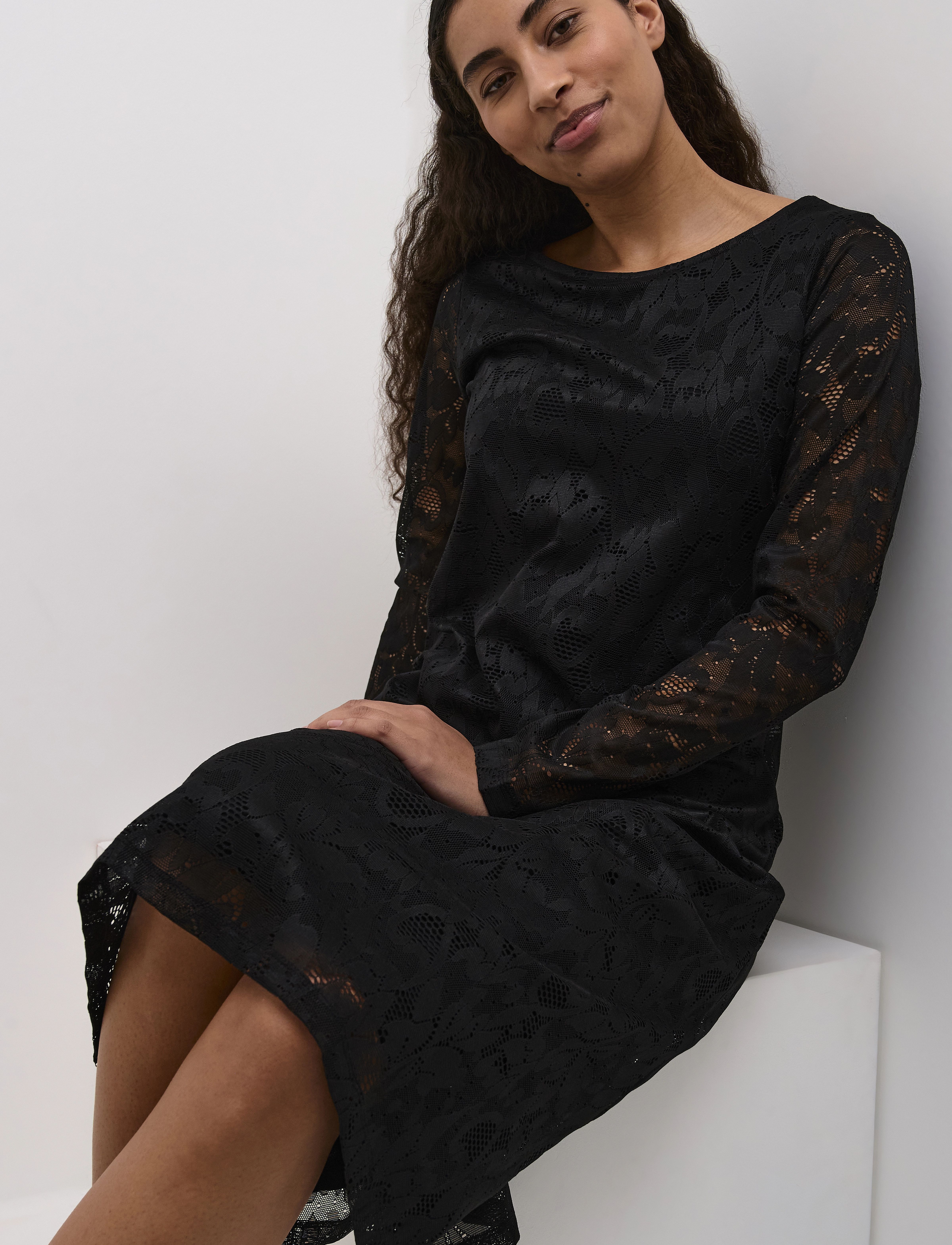 Culture - CUzophia Nicole Dress - spitzenkleider - black - 4