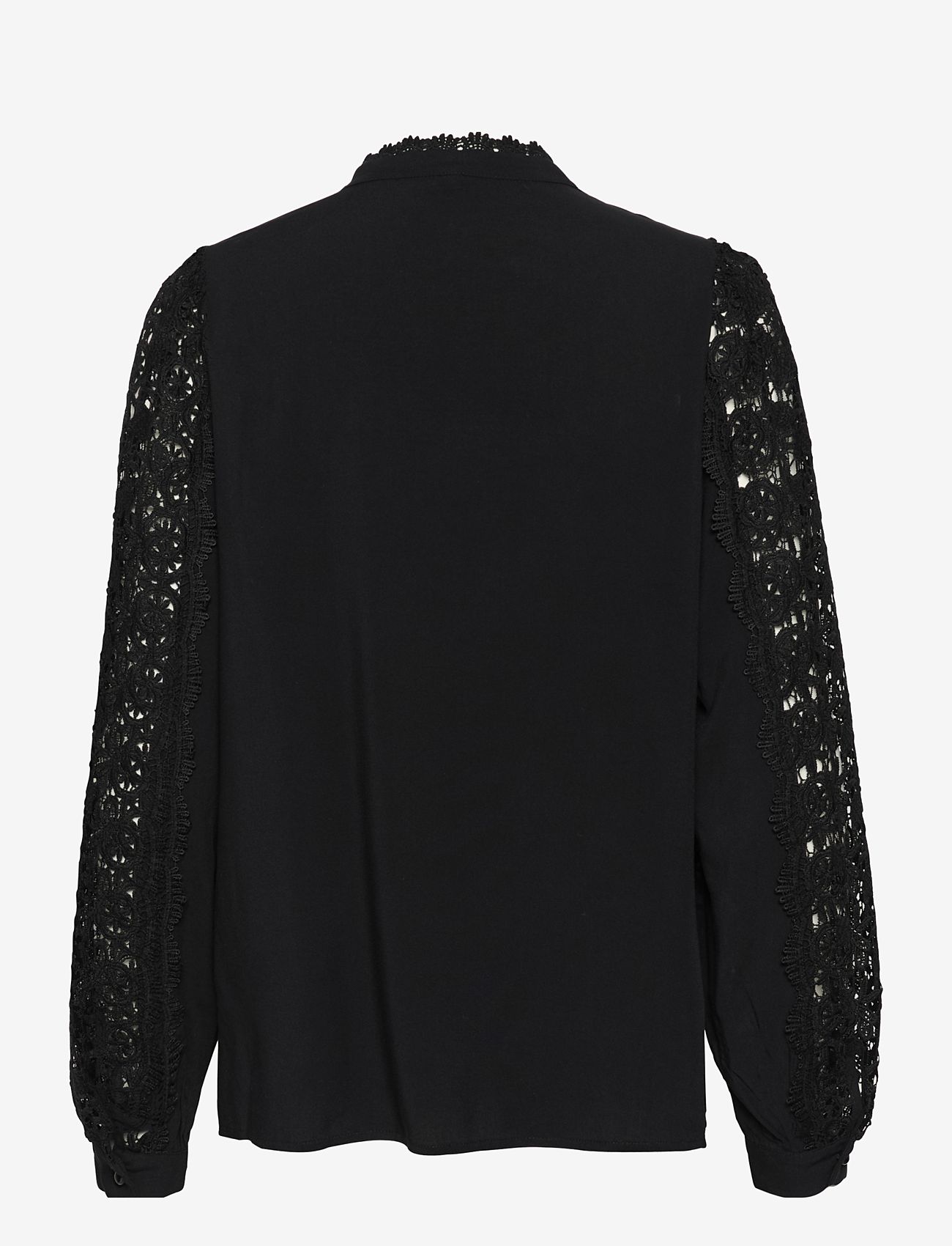 Culture - CUbenton lace Shirt - pitkähihaiset puserot - black - 2