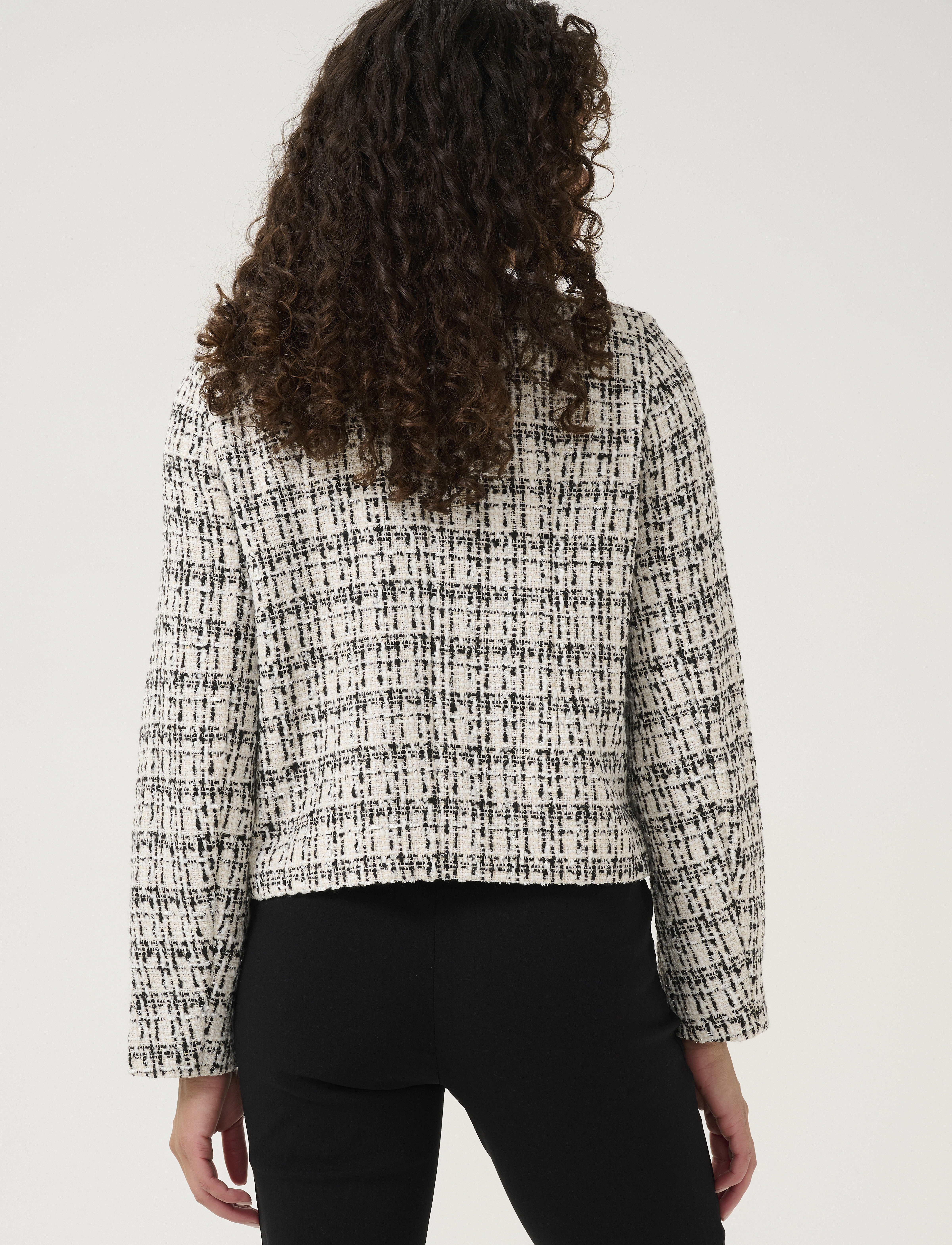 Culture - CUcoca Jacket - lette jakker - black/white check - 4