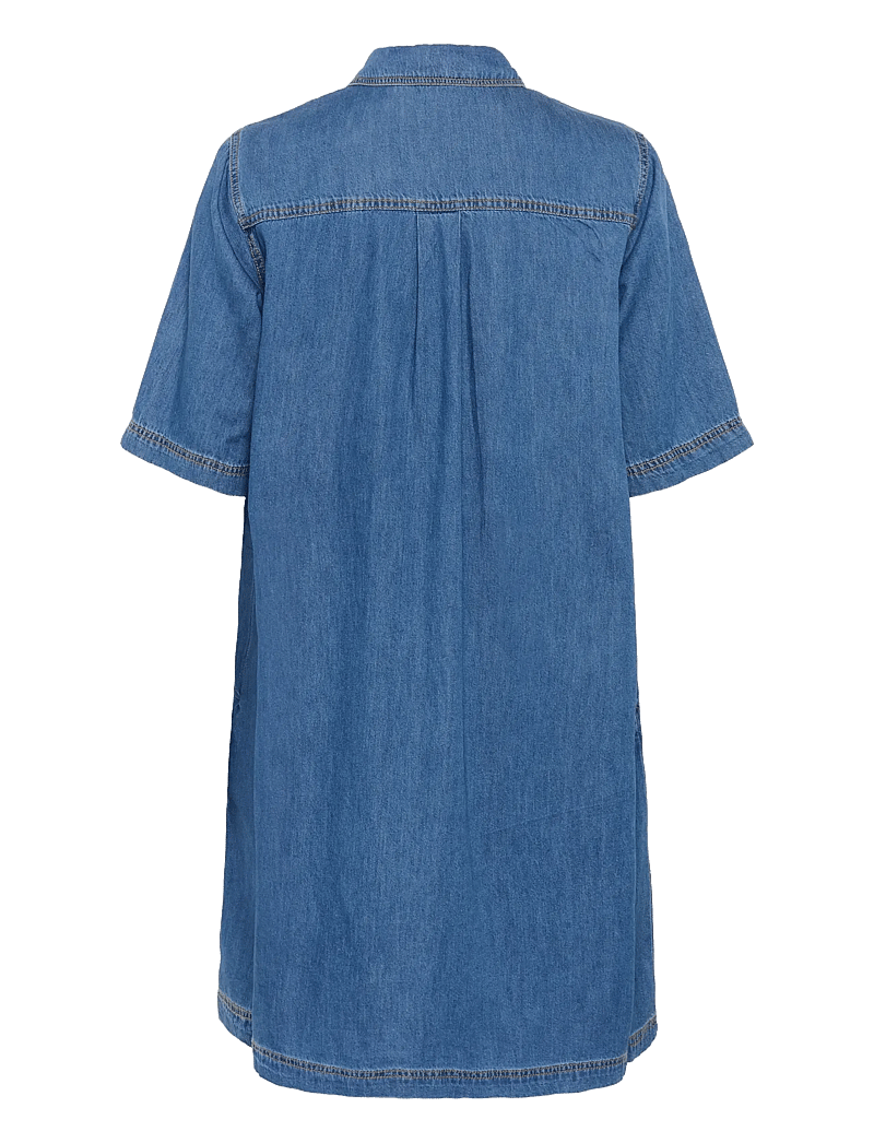 Culture - CUwinnie Arpa Dress - hemdkleider - dark blue wash - 2