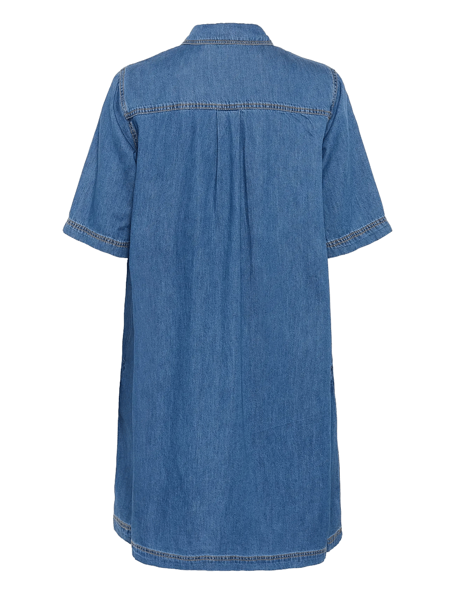 Culture - CUwinnie Arpa Dress - hemdkleider - dark blue wash - 2