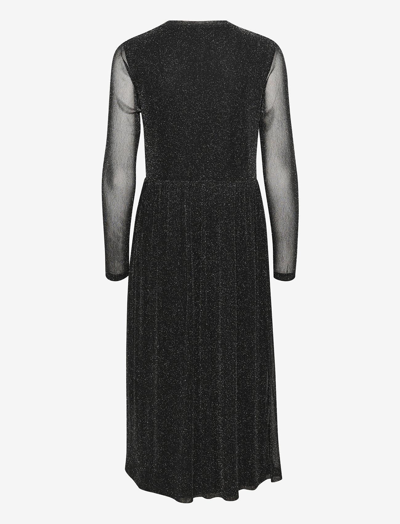 Culture - CUshiny Melida Dress - midi kjoler - black w/ silver lurex - 2