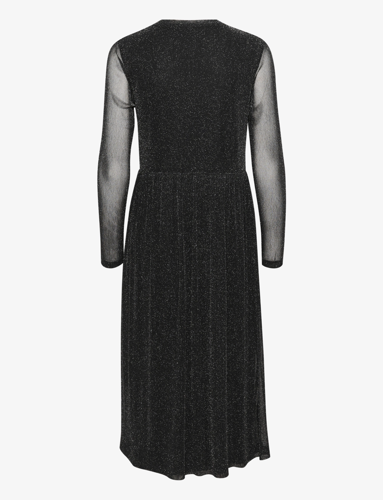 Culture - CUshiny Melida Dress - midi kjoler - black w/ silver lurex - 2
