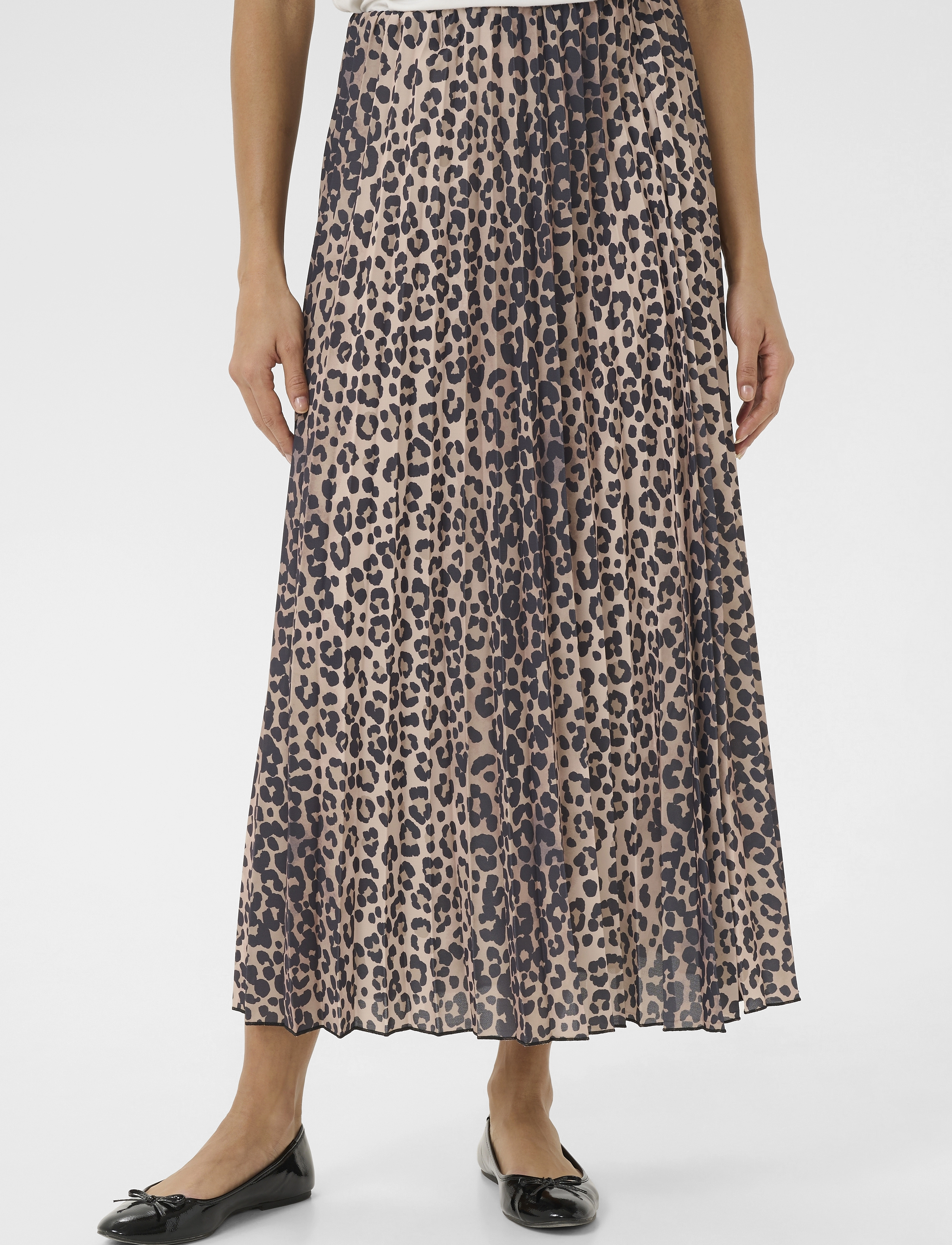 Culture Cuelda Skirt, XS, Beige, Nederdele > Knælange Og Midi Nederdele, Dame